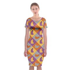 Chickens Pixel Pattern - Version 1b Classic Short Sleeve Midi Dress by wagnerps