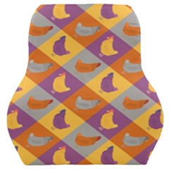 Chickens Pixel Pattern - Version 1b Car Seat Back Cushion  by wagnerps