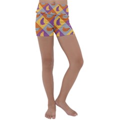 Chickens Pixel Pattern - Version 1b Kids  Lightweight Velour Yoga Shorts by wagnerps