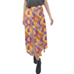 Chickens Pixel Pattern - Version 1b Velour Split Maxi Skirt by wagnerps