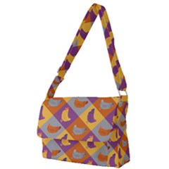 Chickens Pixel Pattern - Version 1b Full Print Messenger Bag (l) by wagnerps