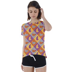 Chickens Pixel Pattern - Version 1b Short Sleeve Open Back Tee by wagnerps