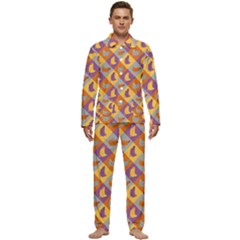 Chickens Pixel Pattern - Version 1b Men s Long Sleeve Velvet Pocket Pajamas Set by wagnerps