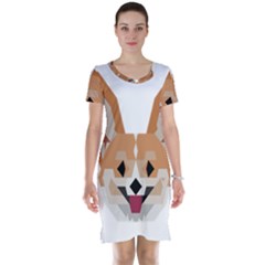 Cardigan Corgi Face Short Sleeve Nightdress by wagnerps