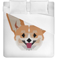 Cardigan Corgi Face Duvet Cover (king Size) by wagnerps