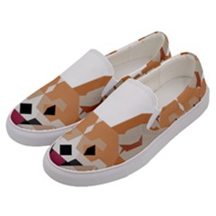 Cardigan Corgi Face Men s Canvas Slip Ons by wagnerps
