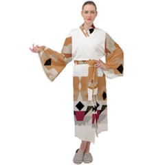 Cardigan Corgi Face Maxi Velour Kimono by wagnerps