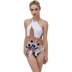 Cardigan Corgi Face Go With The Flow One Piece Swimsuit by wagnerps