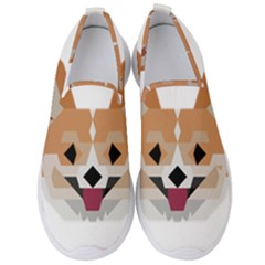 Cardigan Corgi Face Men s Slip On Sneakers by wagnerps