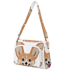 Cardigan Corgi Face Front Pocket Crossbody Bag by wagnerps