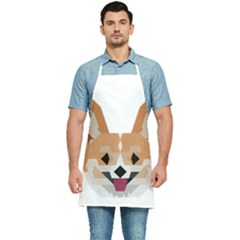 Cardigan Corgi Face Kitchen Apron by wagnerps