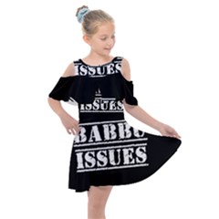 Babbu Issues - Italian Daddy Issues Kids  Shoulder Cutout Chiffon Dress by ConteMonfrey