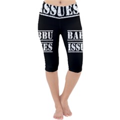 Babbu Issues - Italian Daddy Issues Lightweight Velour Cropped Yoga Leggings by ConteMonfrey