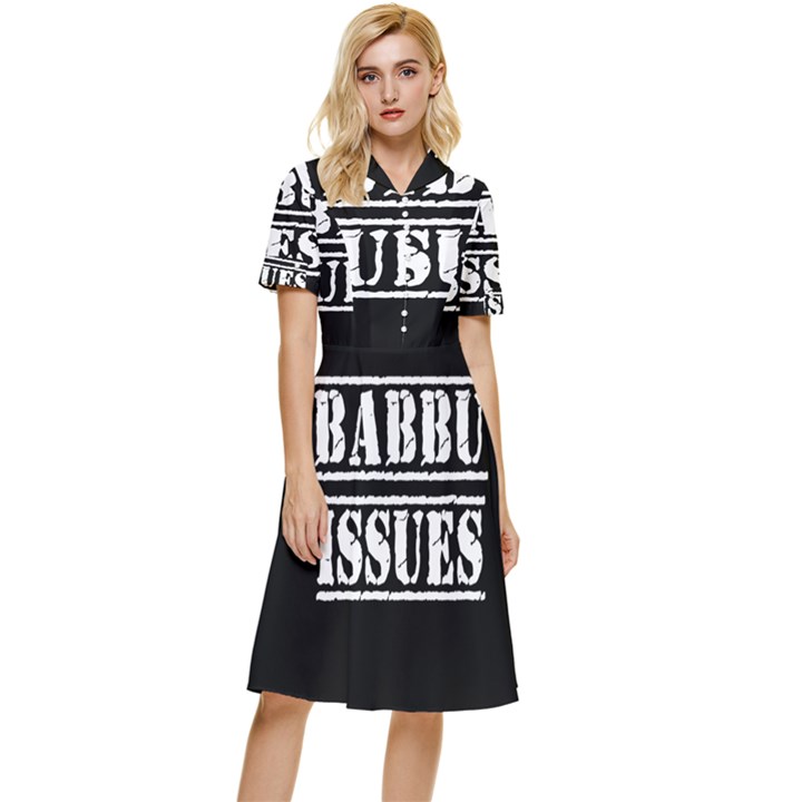 Babbu Issues - Italian daddy issues Button Top Knee Length Dress