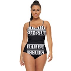 Babbu Issues - Italian Daddy Issues Retro Full Coverage Swimsuit by ConteMonfrey