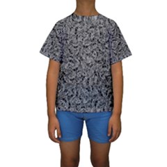 Weird Monster Reptile Drawing Motif Pattern Kids  Short Sleeve Swimwear by dflcprintsclothing