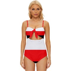 Erzya Flag Knot Front One-piece Swimsuit