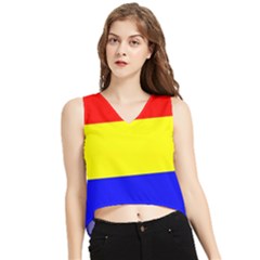 Budapest Flag V-neck Cropped Tank Top