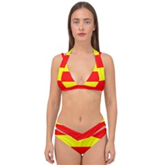 Aust Agder Flag Double Strap Halter Bikini Set by tony4urban