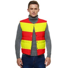 Aust Agder Flag Men s Short Button Up Puffer Vest	