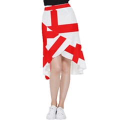 Bologna Flag Frill Hi Low Chiffon Skirt