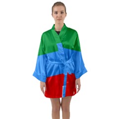 Dagestan Flag Long Sleeve Satin Kimono by tony4urban