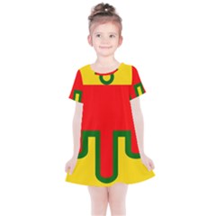 Auvergne Flag Kids  Simple Cotton Dress by tony4urban