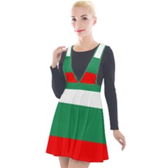 Bulgaria Plunge Pinafore Velour Dress by tony4urban