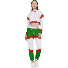 Andalusia Flag Cropped Zip Up Lounge Set by tony4urban