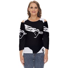 Corsica Flag Cut Out Wide Sleeve Top