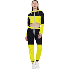 Kashubian Flag Cropped Zip Up Lounge Set by tony4urban