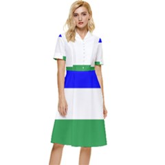 Ladinia Flag Button Top Knee Length Dress by tony4urban