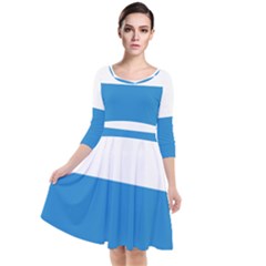 Lucerne Quarter Sleeve Waist Band Dress