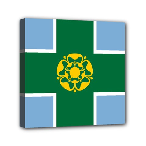 Derbyshire Flag Mini Canvas 6  X 6  (stretched) by tony4urban