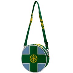 Derbyshire Flag Crossbody Circle Bag by tony4urban