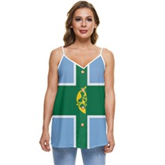 Derbyshire Flag Casual Spaghetti Strap Chiffon Top by tony4urban