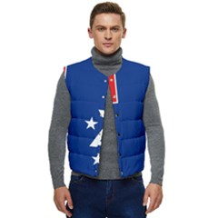 French Southern Territories Men s Short Button Up Puffer Vest	 by tony4urban