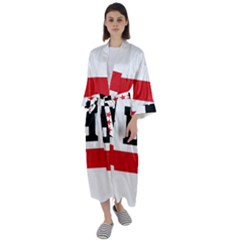 Drenthe Flag Maxi Satin Kimono by tony4urban