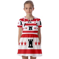 Drenthe Flag Kids  Short Sleeve Pinafore Style Dress