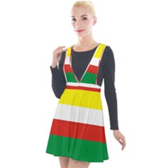 Lubuskie Flag Plunge Pinafore Velour Dress by tony4urban