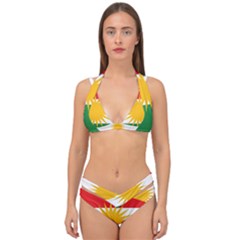 Kurdistan Flag Double Strap Halter Bikini Set