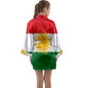Kurdistan Flag Long Sleeve Satin Kimono View2
