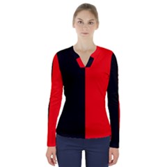 Namur Flag V-neck Long Sleeve Top