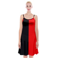 Namur Flag Spaghetti Strap Velvet Dress