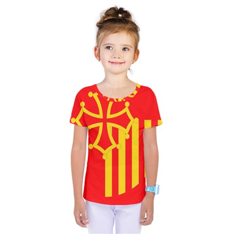 Languedoc Roussillon Flag Kids  One Piece Tee by tony4urban