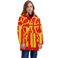 Languedoc Roussillon Flag Kid s Hooded Longline Puffer Jacket by tony4urban