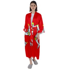 Isle Of Man Maxi Satin Kimono by tony4urban