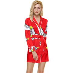 Isle Of Man Long Sleeve Satin Robe by tony4urban