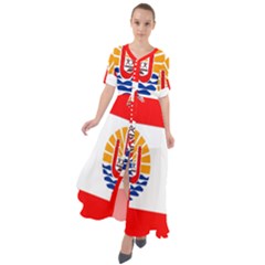 French Polynesia Waist Tie Boho Maxi Dress by tony4urban