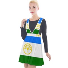 Bashkortostan Flag Plunge Pinafore Velour Dress by tony4urban